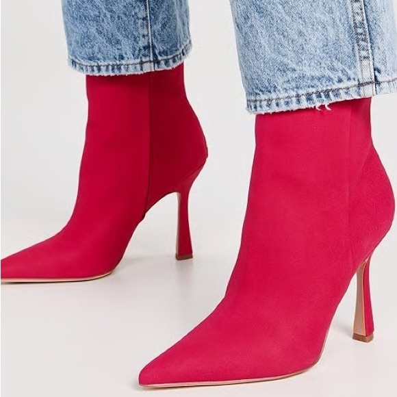Sam Edelman Shoes - Sam Edelman Hot Pink Dollcore Genuine Leather Suede Pointed Toe Heeled Booties